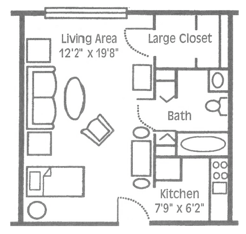Blue Spruce 2 bedrooms 1 Den Apartment